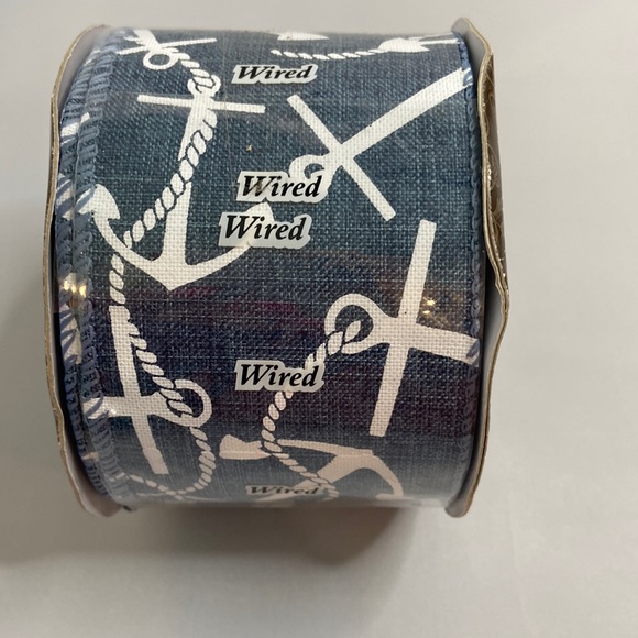 Anchor Wired Ribbon - Picture 1 of 3